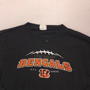 NFL Cincinnati Bengals Graphic Long Sleeve Football T Shirt Mens Size L Black